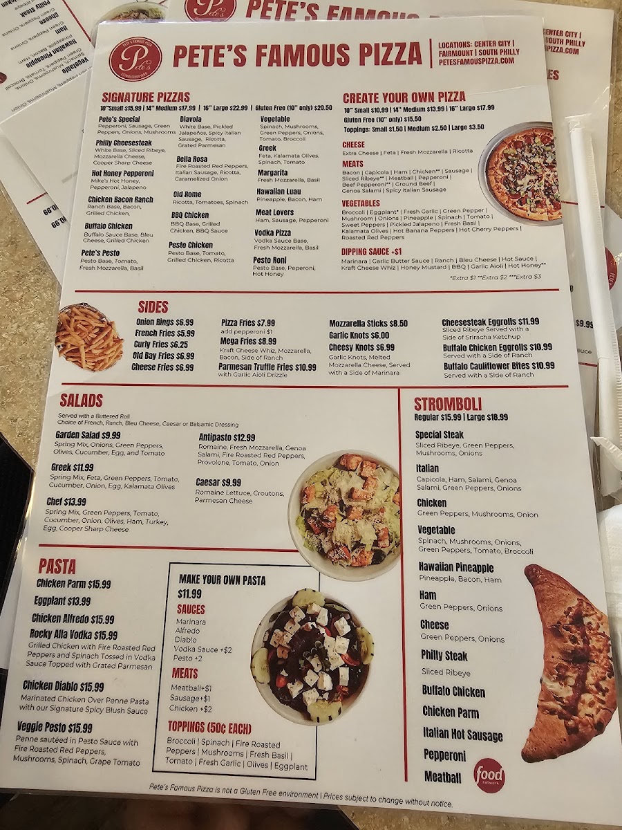 Pete's Famous Pizza Menu - Image 2