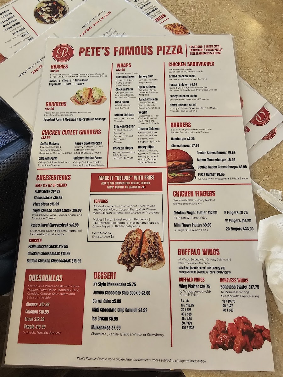 Pete's Famous Pizza Menu - Image 6